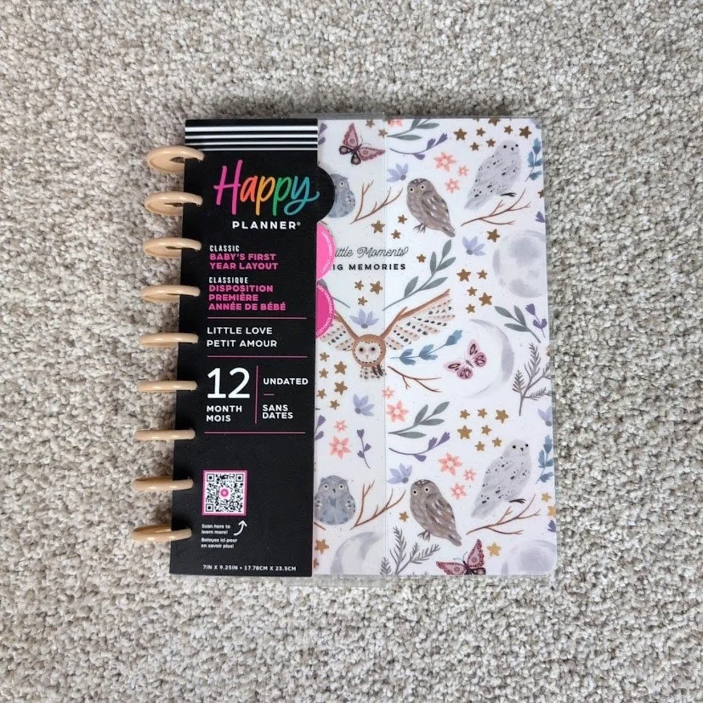 Happy Planner Baby's First Year Layout Little Moments Undated‎ 12 Month
